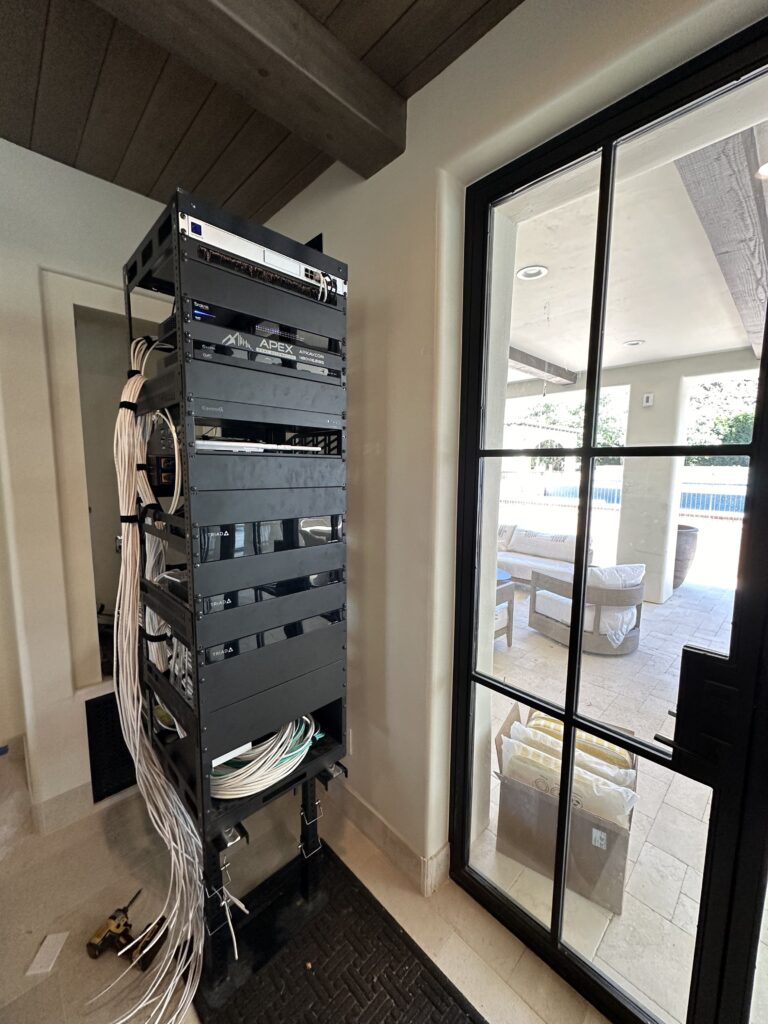 equipment rack for smart home wiring